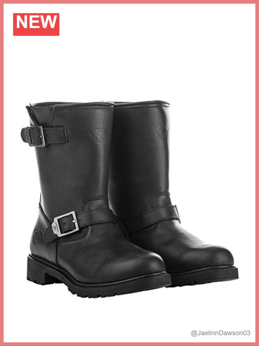 Highway 21 Men's Engineer Boots Full Grain Leather Waterproof Hipora Mid-Calf